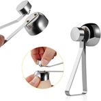 Egg Shell Cutter with Spring Mechanism for Soft and Hard Boiled Eggs Silver 1 Piece