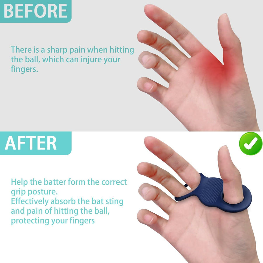 Blue Thumb Grips Finger Protectors for Thumb Tips - 1 Pair