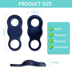 Blue Thumb Grips Finger Protectors for Thumb Tips - 1 Pair
