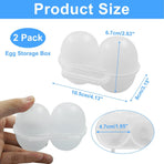 2 Pack 2-Egg Portable Camping Egg Holder for Fridge