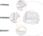 Transparent Food Storage Container with Lid and Drip Tray for Bread Milk Packaging