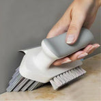 Grey Multi-Functional Durable Polypropylene Scrub Brush Powerful Cleaning Brush for Tiles Grout Kitchen Bathroom Sink Floor Shower Bath