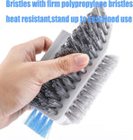 Grey Multi-Functional Durable Polypropylene Scrub Brush Powerful Cleaning Brush for Tiles Grout Kitchen Bathroom Sink Floor Shower Bath
