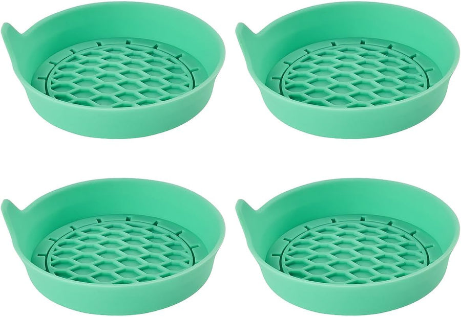 Car Silicone Anti-Slip Mats - Interior Accessories - Green - Pack of 4