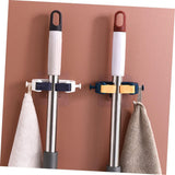 Adhesive Wall Hooks Set of 4 No Drill Hanging System for Kitchen and Garage - Top-Down View