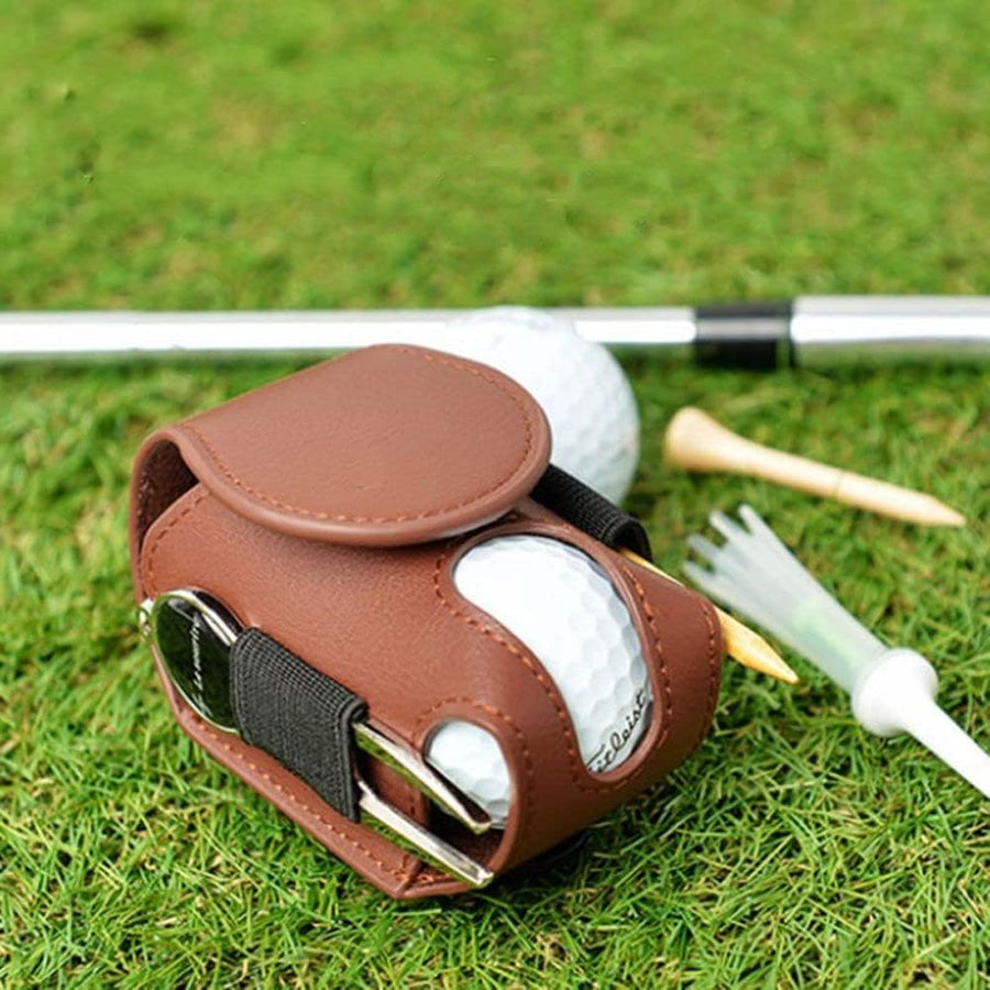 Golf Ball Pouch Set of 2 Belt Clip Holder Perfect Golf Gift for Men