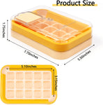 2-in-1 Ice Cube Tray with Lid Easy Release One Press Ice Mold Set for Freezer