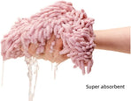 Chenille Hand Towel Set of 3 Quick Drying Super Absorbent with Hanging Loop for Kitchen and Bathroom