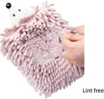 Chenille Hand Towel Set of 3 Quick Drying Super Absorbent with Hanging Loop for Kitchen and Bathroom