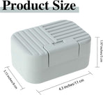 2 Pack Travel Soap Case with Lever - Holder for Soap & Shampoo Bars with Secure 4-Point Closure