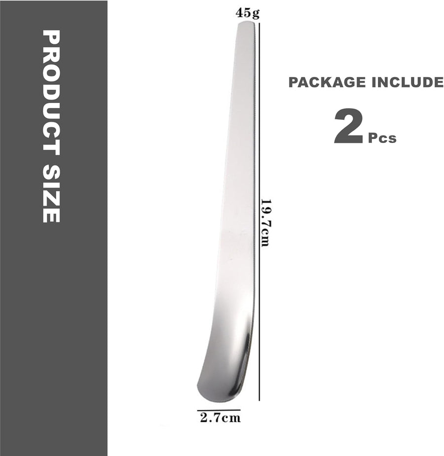 2 Piece Square Dessert Spoons Stainless Steel Cake Ice Cream Coffee Spoons Silver