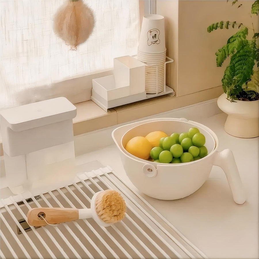 1 Piece White Sink Drain Strainer Food Fruit Vegetable Kitchen Sink Waste Filter