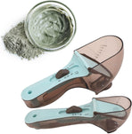 Adjustable 2-Piece Measuring Spoon Set with Scale Plastic Kitchen Tool for Coffee Milk Mask Powder Measurement