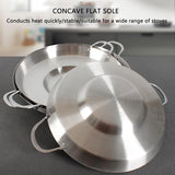 38cm Multifunctional Grill Pan with Double Handles - Silver - Suitable for Induction Gas and Barbecue - Camping Cooking Pan