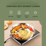 38cm Multifunctional Grill Pan with Double Handles - Silver - Suitable for Induction Gas and Barbecue - Camping Cooking Pan - Close-Up Angle