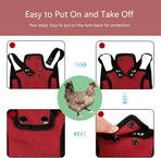 3 Piece Chicken Saddle Set Red/Blue/Purple Elastic Strap Back and Side Protection Poultry Accessories