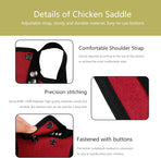 3 Piece Chicken Saddle Set Red/Blue/Purple Elastic Strap Back and Side Protection Poultry Accessories