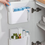 Multifunctional Wall-Mounted Storage Rack Set No Drilling Required Trash Bag Holder Bathroom Dispenser