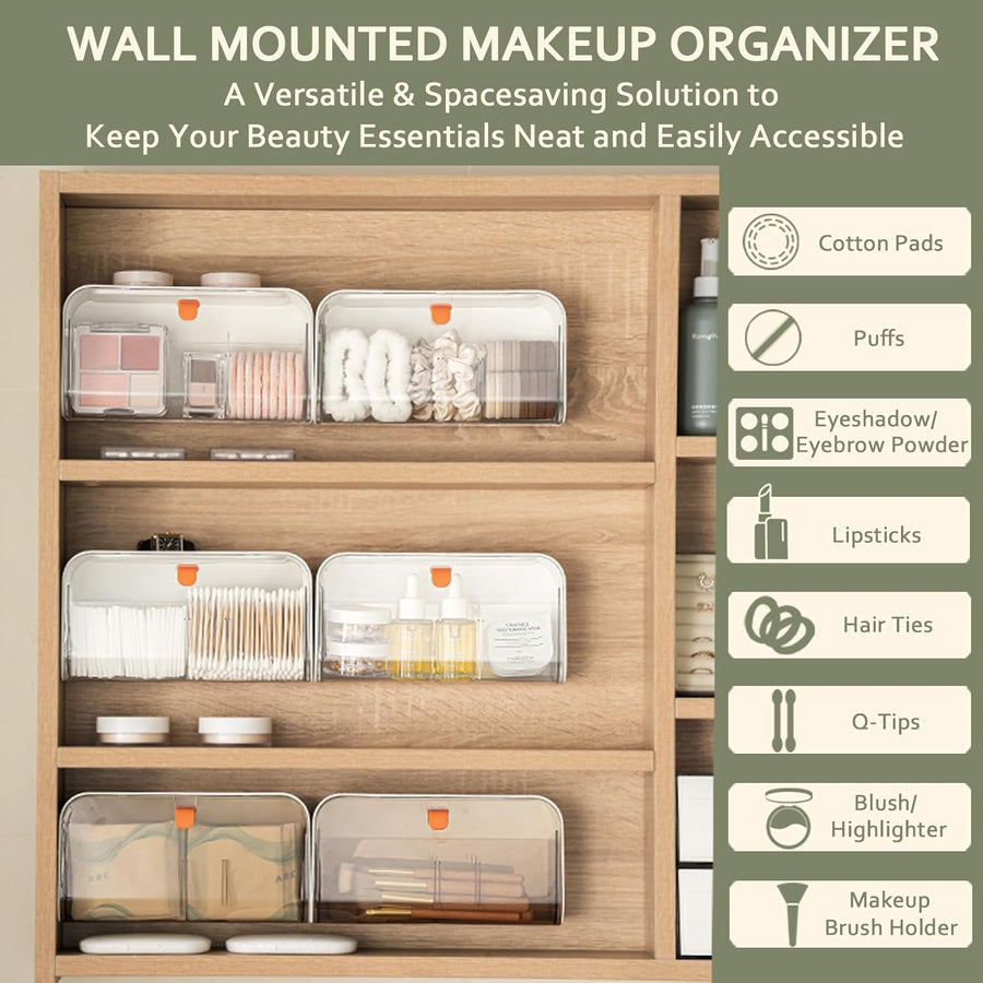 White Storage Box with Lid for Cotton Swabs Cotton Pads Toothpicks Household Organizer