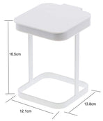 White Kitchen Bedroom Trash Can Rack - 1 Piece Waste Bin Holder for Home Kitchen Use