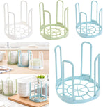 White Plastic Dish Drainer Rack for Kitchen Storage and Drying Tableware