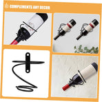2-Pack Mini Wine Rack Countertop Display Stand for 1 Bottle Space-Saving Iron Storage Holder for Home Kitchens Bars