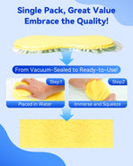 1 Piece Yellow Soft Sponge Large Car Cleaning Sponge Multifunctional Cleaning Sponge Easy to Use Thickened Foam Rubber Large Boat Shaped Sponge Suitable for Kitchen Bathroom Home Cleaning