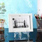 6 Pack Clear Acrylic Display Easels Stand - Perfect for Books Photo Frames Signs - Versatile Desktop Countertop Display Shelf