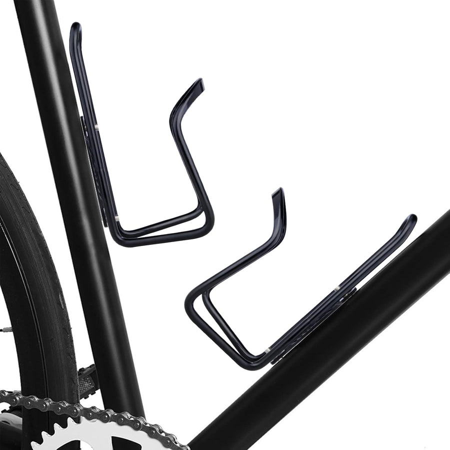 Aluminium Bicycle Water Bottle Cage Universal 70-76mm Mount Lightweight Black with Screws