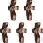 Black Cross Ornaments Set of 5 Wooden Cross Crafts Perfect Gift Idea