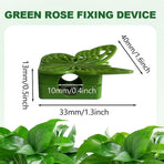 30 Green Butterfly Leaf Plant Clips Invisible Wall Plant Support Hooks Vinyl Cross Brackets for Indoor Outdoor Climbing Plants