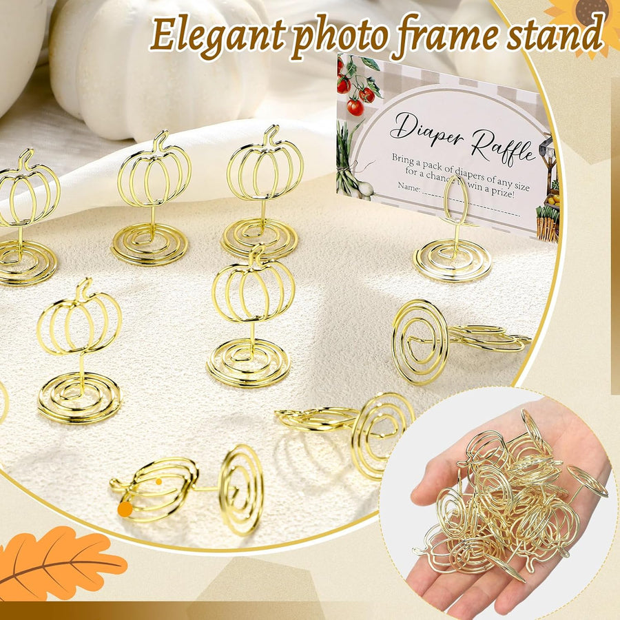30 Pack Gold Pumpkin Table Decorations 5cm - Autumn Festival Ornaments