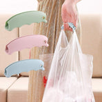 3-Piece Shopping Bag Handles Set - Blue Green Pink - Soft Padded Silicone Grips with Keyhole - Anti-Slip Comfortable Kitchen Gadget for Easy Shopping