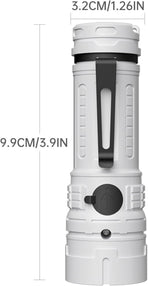 Rechargeable LED Torch - White - 1 Piece - Lightweight Portable Flashlight for Camping Backpacking Hiking