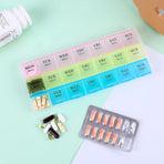 7 Day Pill Organizer 3 Compartments AM PM Evening 21 Slot Weekly Medication Storage Box