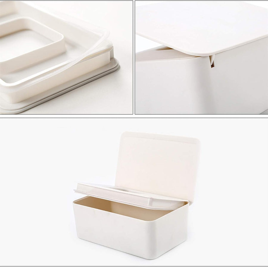 Wet Wipes Dispenser White 18x11x7cm Dustproof Multifunctional 1 Piece