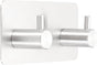 2 Pack Self-Adhesive Towel Hooks Stainless Steel 304 Rustproof Waterproof Silver Wall Mounted Bathroom Kitchen Accessories