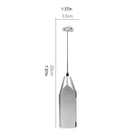 Electric Milk Frother Silver Handheld Mini Coffee Blender No Battery Required