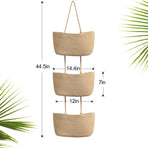 Foldable Wall-Mounted Storage Basket - Hanging Organizer for Home Use