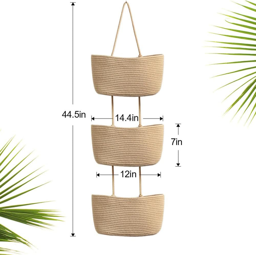 Foldable Wall-Mounted Storage Basket - Hanging Organizer for Home Use