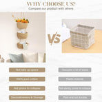 Foldable Wall-Mounted Storage Basket - Hanging Organizer for Home Use