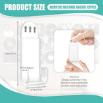 12 Pack Acrylic Transparent Vinyl Record Holder Wall Mount No Drilling Required Display Rack
