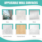 12 Pack Acrylic Transparent Vinyl Record Holder Wall Mount No Drilling Required Display Rack