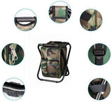 Camouflage Folding Camping Chair Portable Compact Adjustable Fishing Stool for Outdoor Use