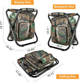 Camouflage Folding Camping Chair Portable Compact Adjustable Fishing Stool for Outdoor Use