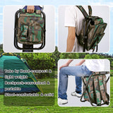 Camouflage Folding Camping Chair Portable Compact Adjustable Fishing Stool for Outdoor Use