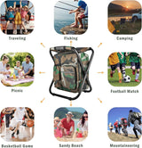 Camouflage Folding Camping Chair Portable Compact Adjustable Fishing Stool for Outdoor Use - Close-Up Angle