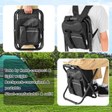 Folding Camping Chair Grey Portable Compact Adjustable Folding Chair for Outdoor Camping Fishing - Top-Down View