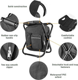Folding Camping Chair Grey Portable Compact Adjustable Folding Chair for Outdoor Camping Fishing - 45-Degree Angle