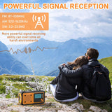 Emergency Radio Flashlight 4000mAh Hand Crank Portable AM/FM Radio for Camping Outdoor Emergencies Orange - Front View